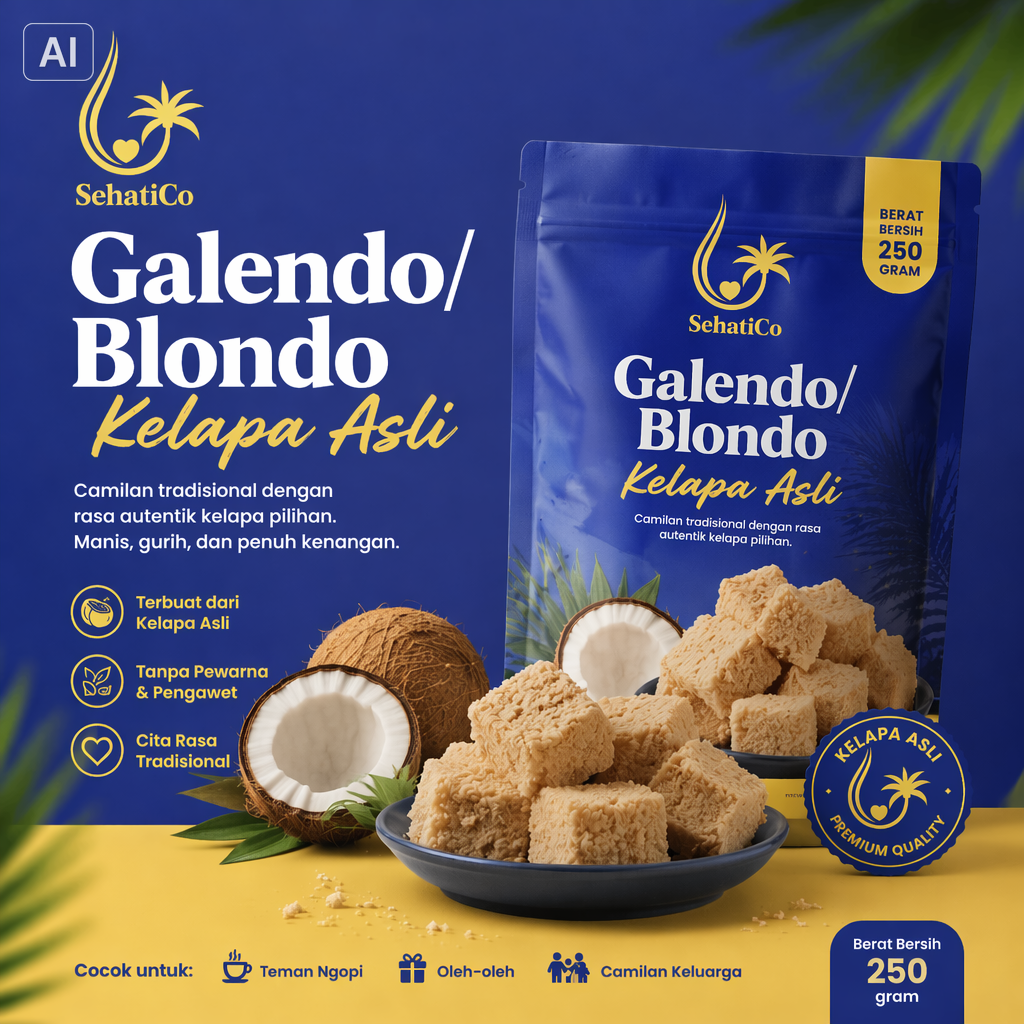 Blondo Kelapa Asli 250 gr