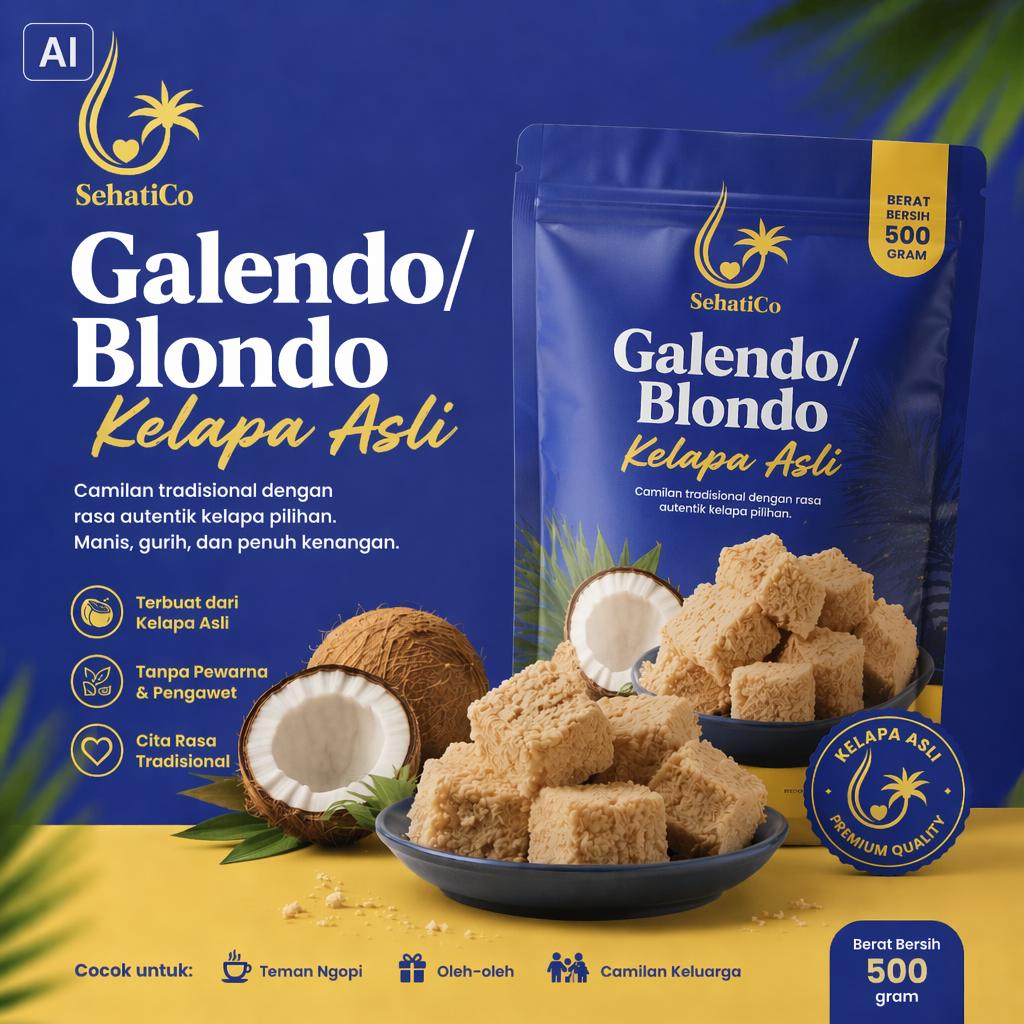 Blondo Kelapa Asli 500 gr