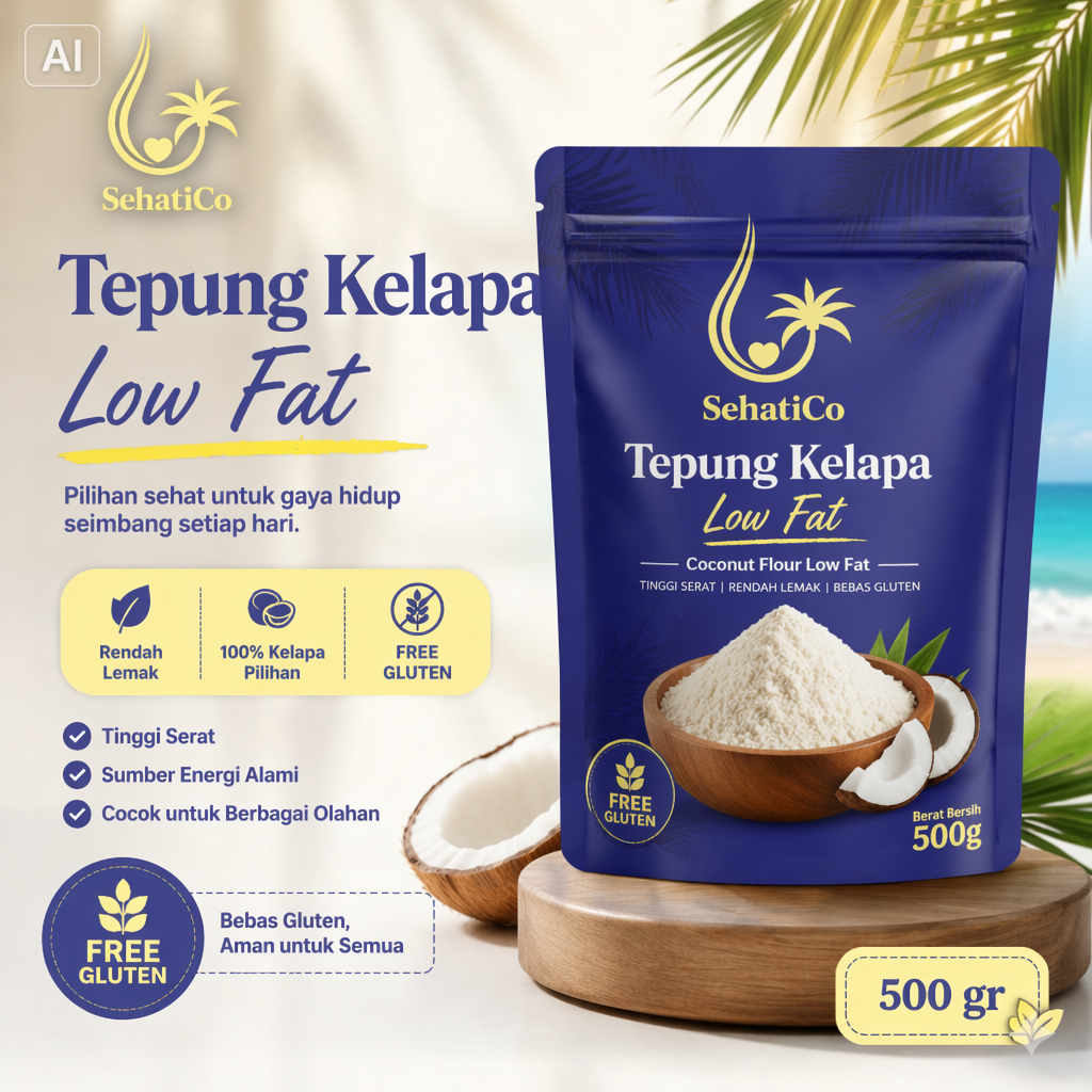 Tepung Kelapa 500 gr Free Gluten